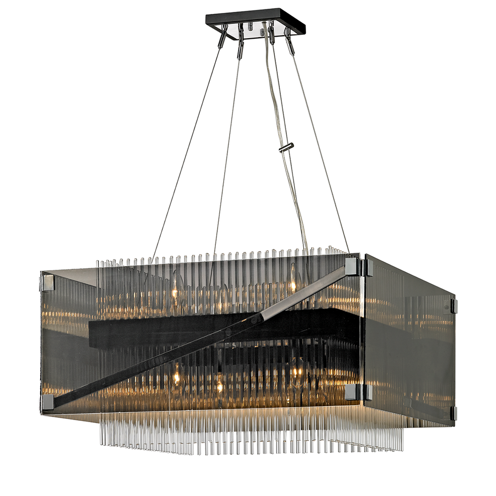 Troy Lighting Apollo Chandelier Chandeliers Troy Lighting BRONZE/POLISHED CHROME 26.5x26.5x14.5 