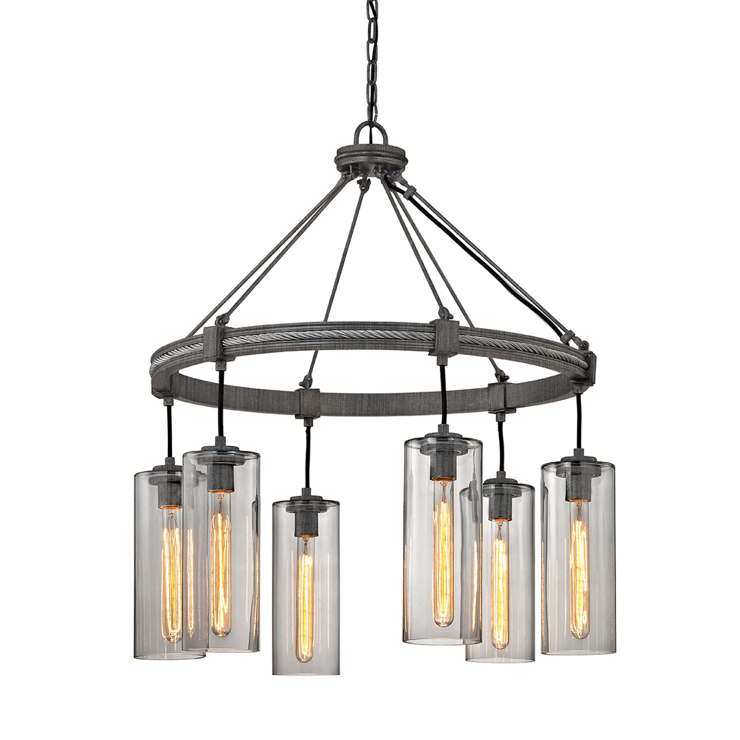 Troy Lighting Union Square Chandelier Chandeliers Troy Lighting Graphite 30.75x30.75x33.25 