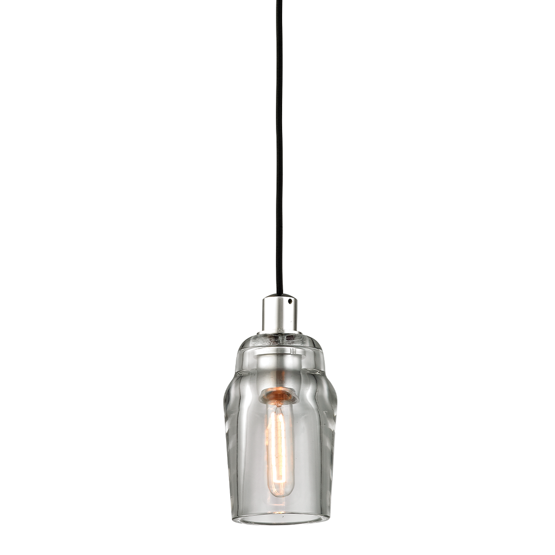 Troy Lighting Citizen Pendant Pendants Troy Lighting GRAPHITE AND POLISHED NICKEL 4.75x4.75x9.75 