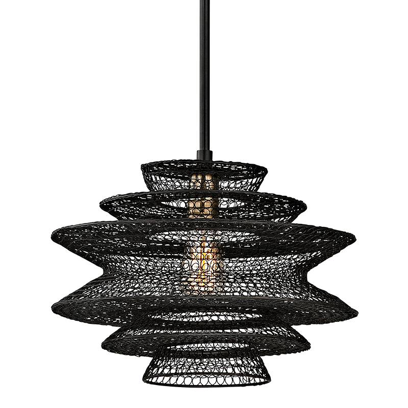 Troy Lighting Kokoro Pendant Pendants Troy Lighting SOFT BLACK 15x15x10.75 