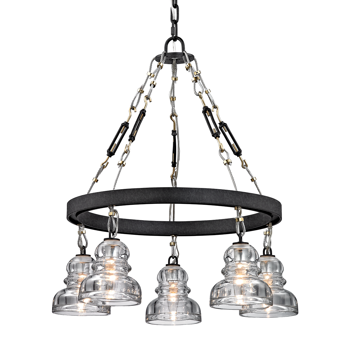 Troy Lighting Menlo Park Chandelier Chandelier Troy Lighting DEEP BRONZE 25.5x25.5x27.75 