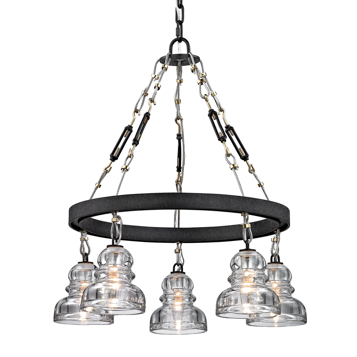 Troy Lighting Menlo Park Chandelier Chandeliers Troy Lighting DEEP BRONZE 25.5x25.5x27.75 