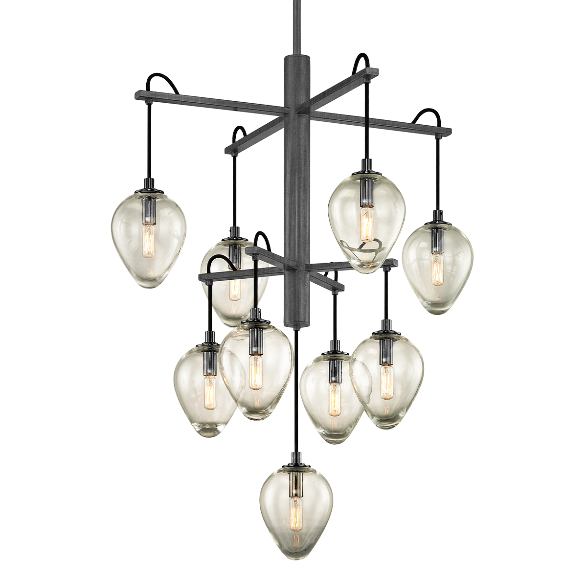 Troy Lighting Brixton Chandelier Chandelier Troy Lighting GRAPHITE/BLACK CHROME 30.25x30.25x38.5 