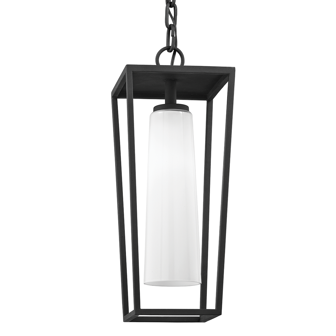 Troy Lighting Mission Beach Lantern Pendants Troy Lighting TEXTURED BLACK 7.75x7.75x19 