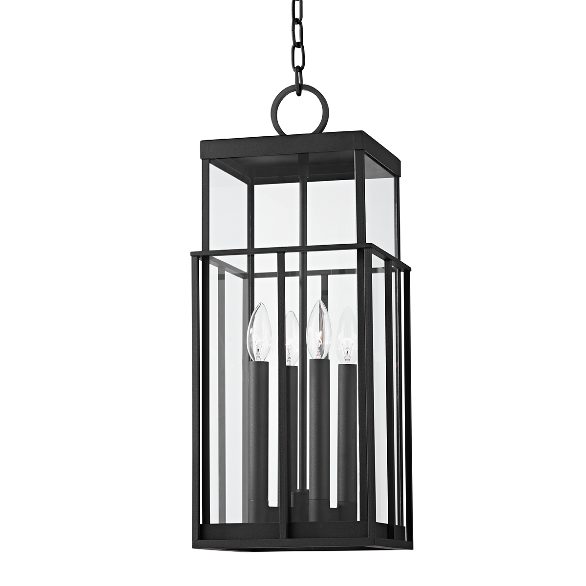 Troy Lighting Longport Lantern Lantern Troy Lighting TEXTURED BLACK 9.5x9.5x23.75 