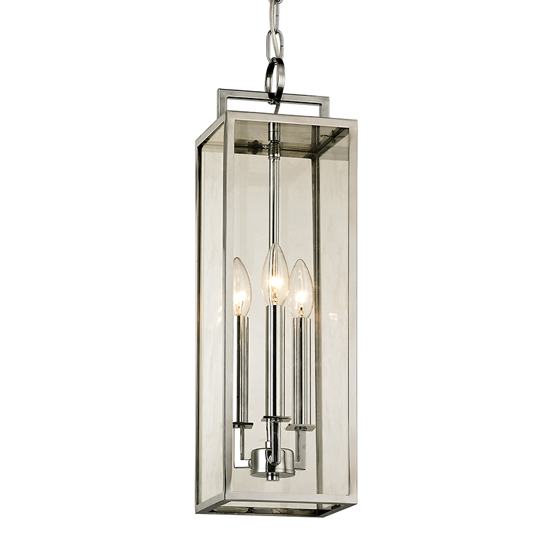 Troy Lighting Beckham Lantern Lantern Troy Lighting POLISHED STAINLESS 6x6x21.25 