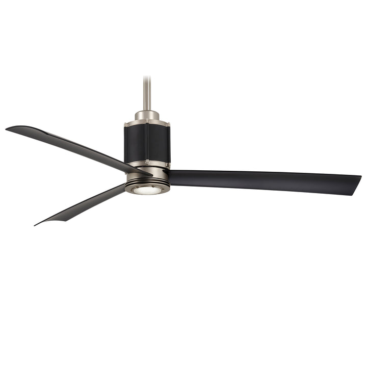 Minka-Aire Gear LED 54" Ceiling Fan Indoor Ceiling Fans Minka-Aire Brushed Steel and Sand Black Finish  