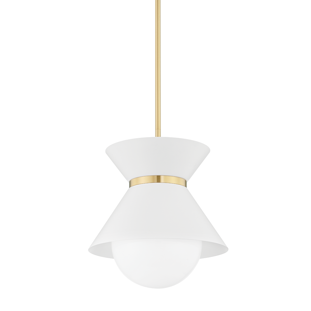 Troy Lighting Scout Pendant Pendants Troy Lighting SOFT WHITE/PATINA BRASS 15x15x14 