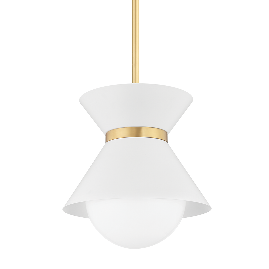 Troy Lighting Scout Pendant Pendants Troy Lighting SOFT WHITE/PATINA BRASS 20x20x24.25 