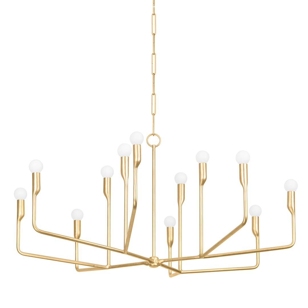 Troy Lighting NORMAN Chandelier Chandeliers Troy Lighting VINTAGE GOLD LEAF 42x42x20.5 