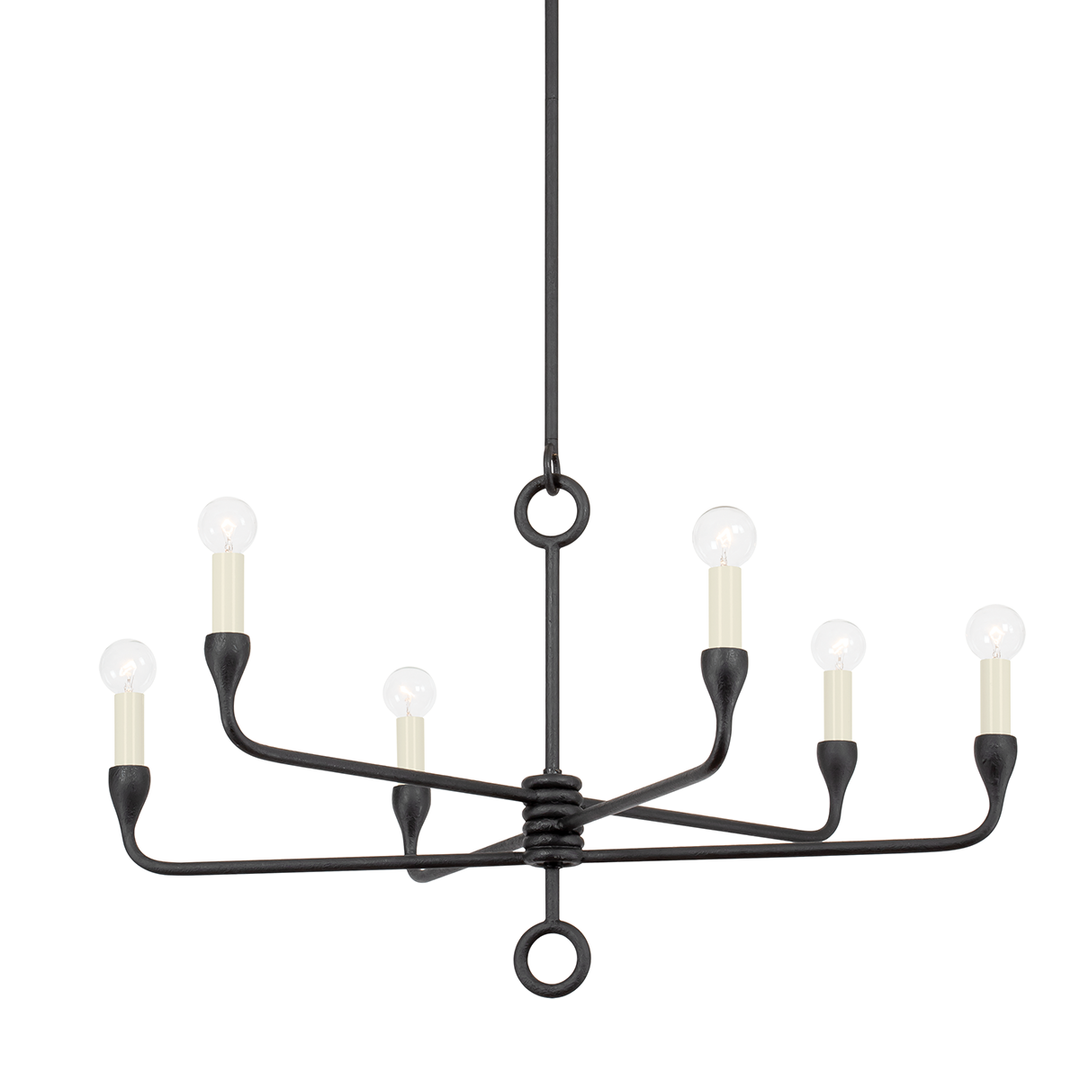 Troy Lighting ORSON Chandelier Chandeliers Troy Lighting BLACK IRON 30.75x30.75x18.75 