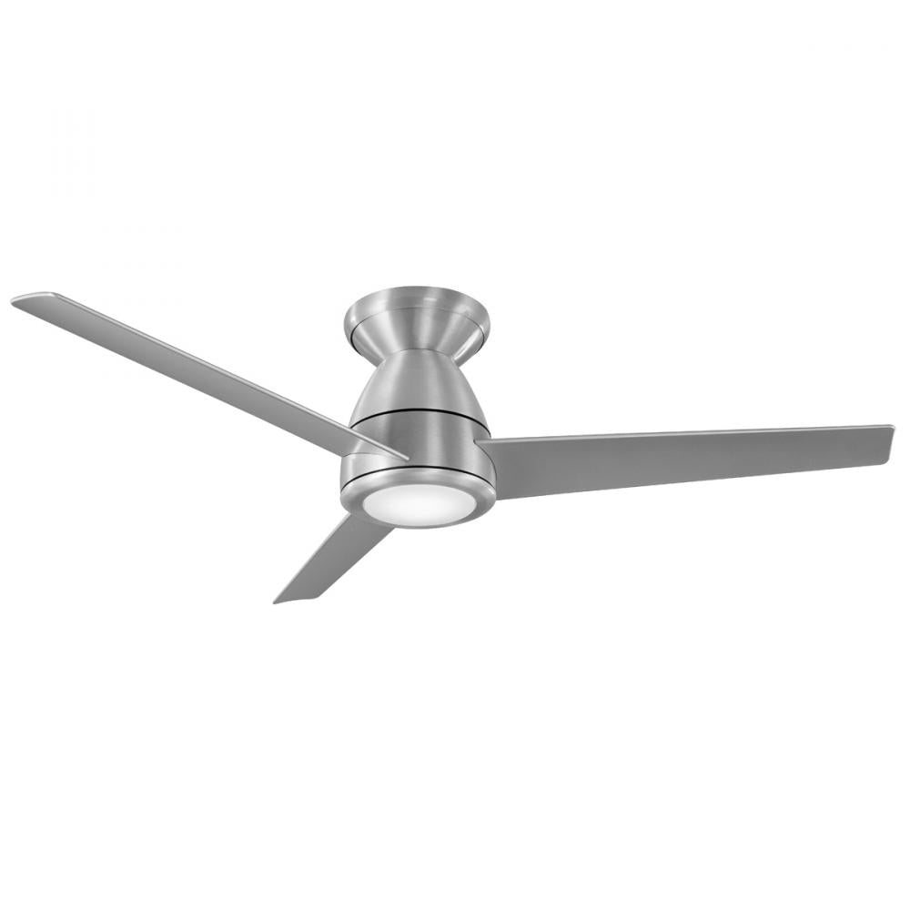 Modern Forms Fans Tip-Top 52" Three Blade Flush Mount Ceiling Fan FH-W2004-52L Ceiling Hugger Fans Modern Forms Fans Brushed Aluminum  