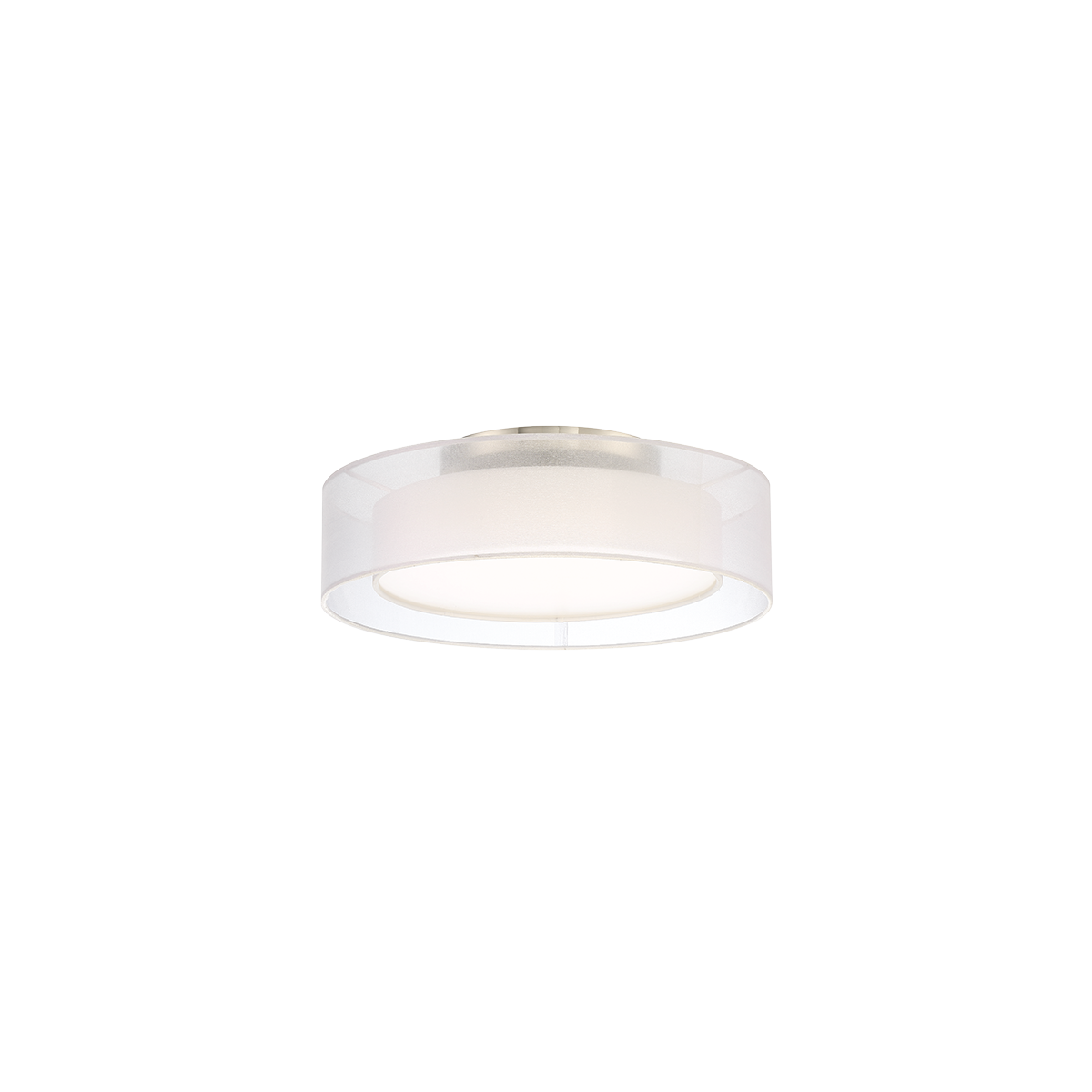 Modern Forms Metropolis Semi-Flush Mount Ceiling Semi-Flush Mount Modern Forms Brushed Nickel 18x18x6.125 