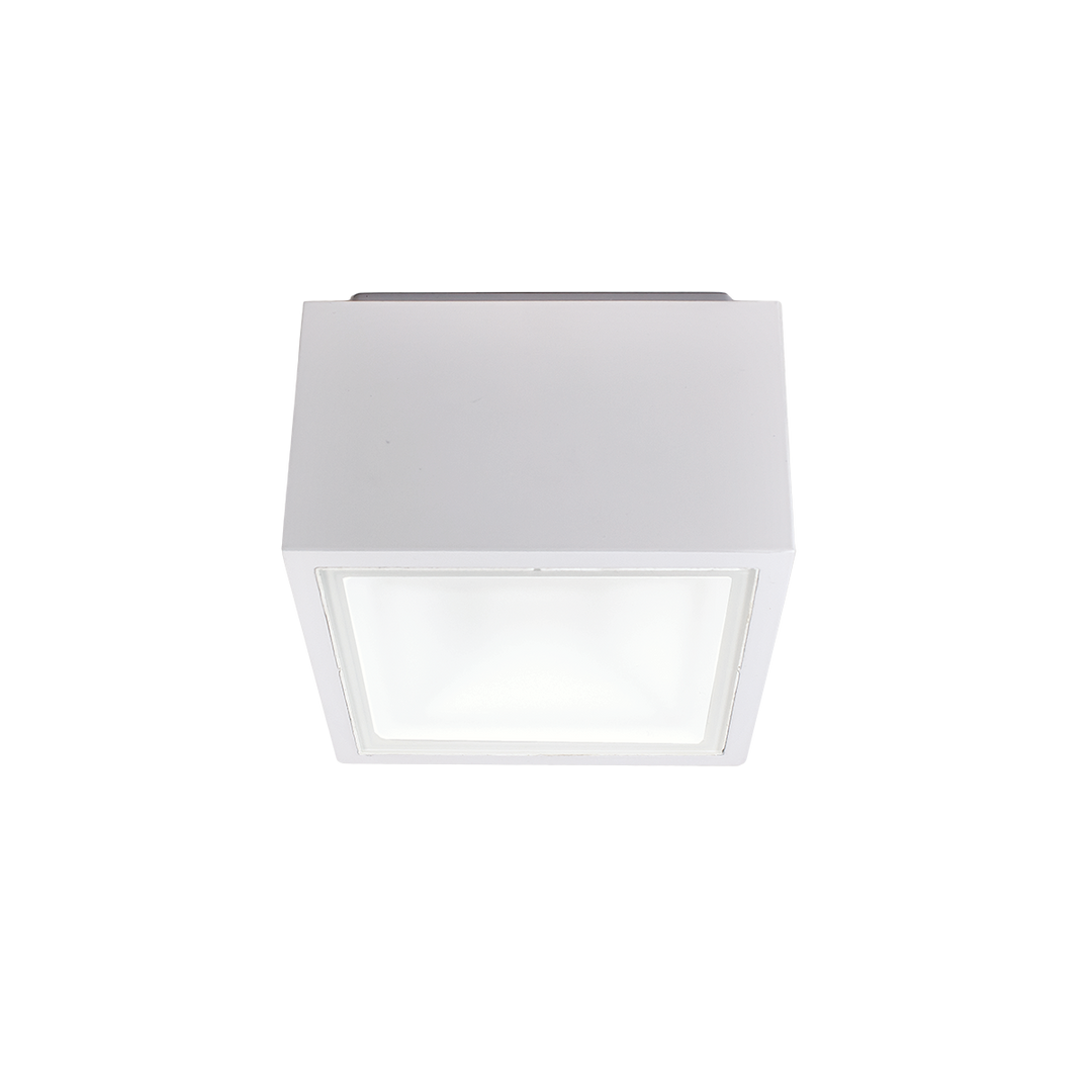 Modern Forms Bloc Outdoor Flush Mount Light Outdoor Wall Lights Modern Forms White 5.5x5.5x3.5 