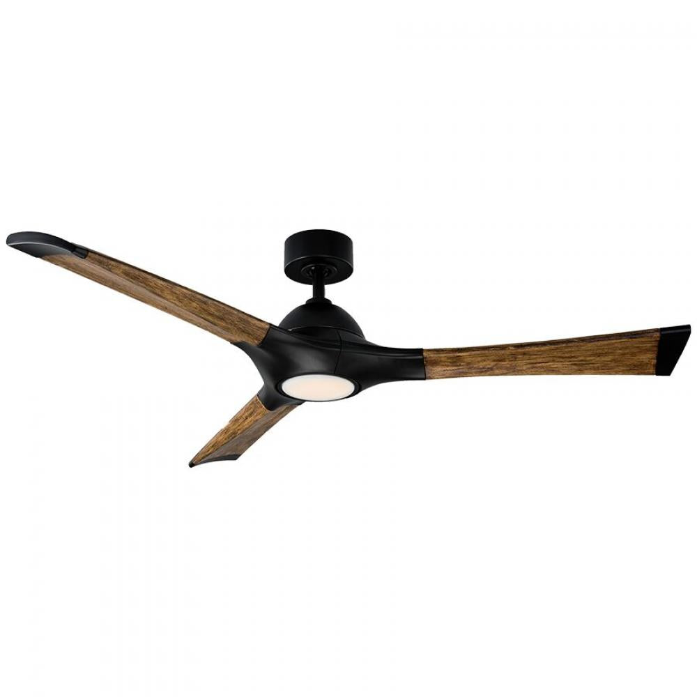 Modern Forms Fans Woody 60 Inch  FR-W1814-60L Indoor Ceiling Fans Modern Forms Fans Matte Black/Distressed Koa  