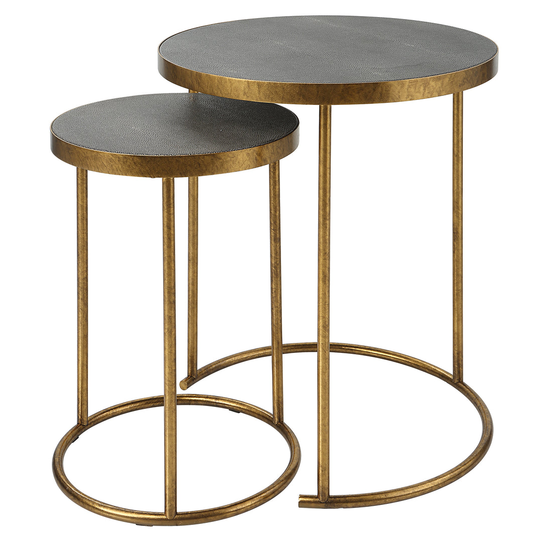 Uttermost Aragon Brass Nesting Tables, S/2 Decorative Accents Uttermost   