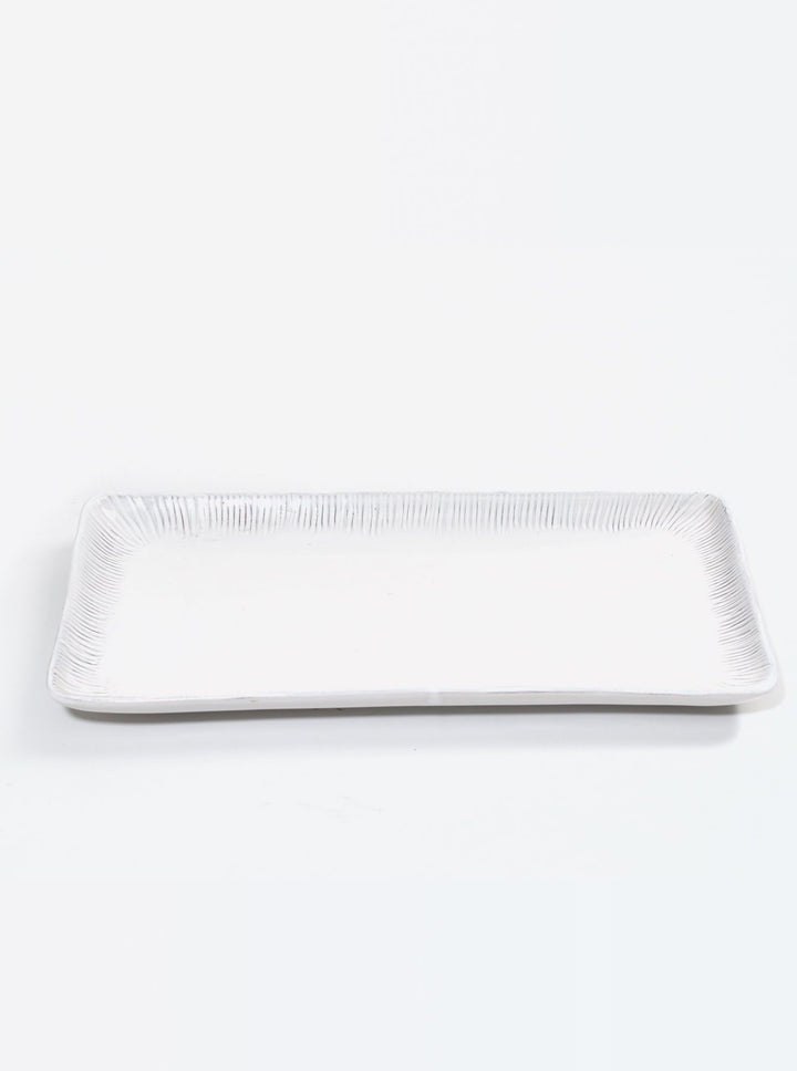 Zafferano America Graffito Rectangular Tray Glassware citylgs.store White  