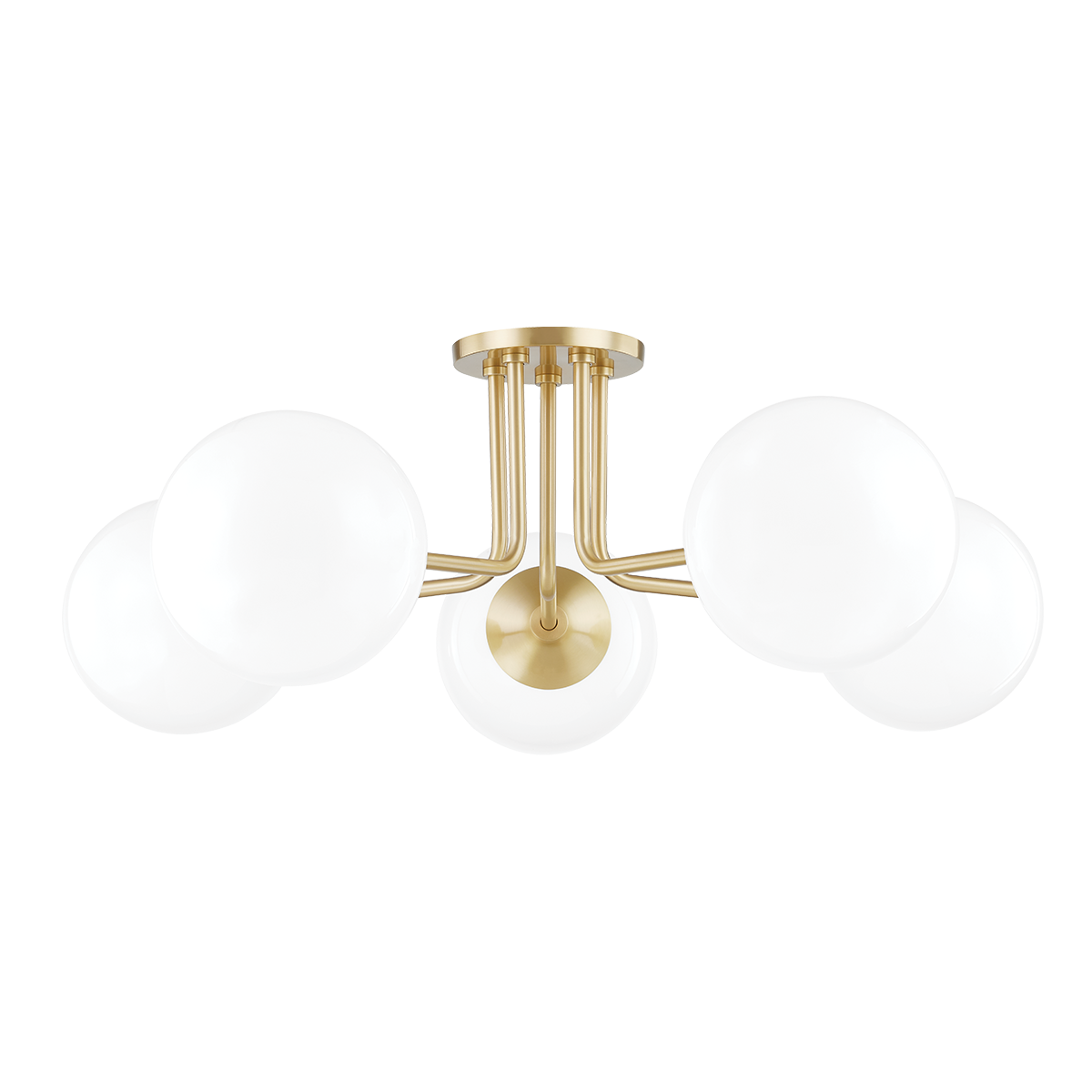 Mitzi Stella Semi Flush Semi Flush Mitzi Aged Brass  