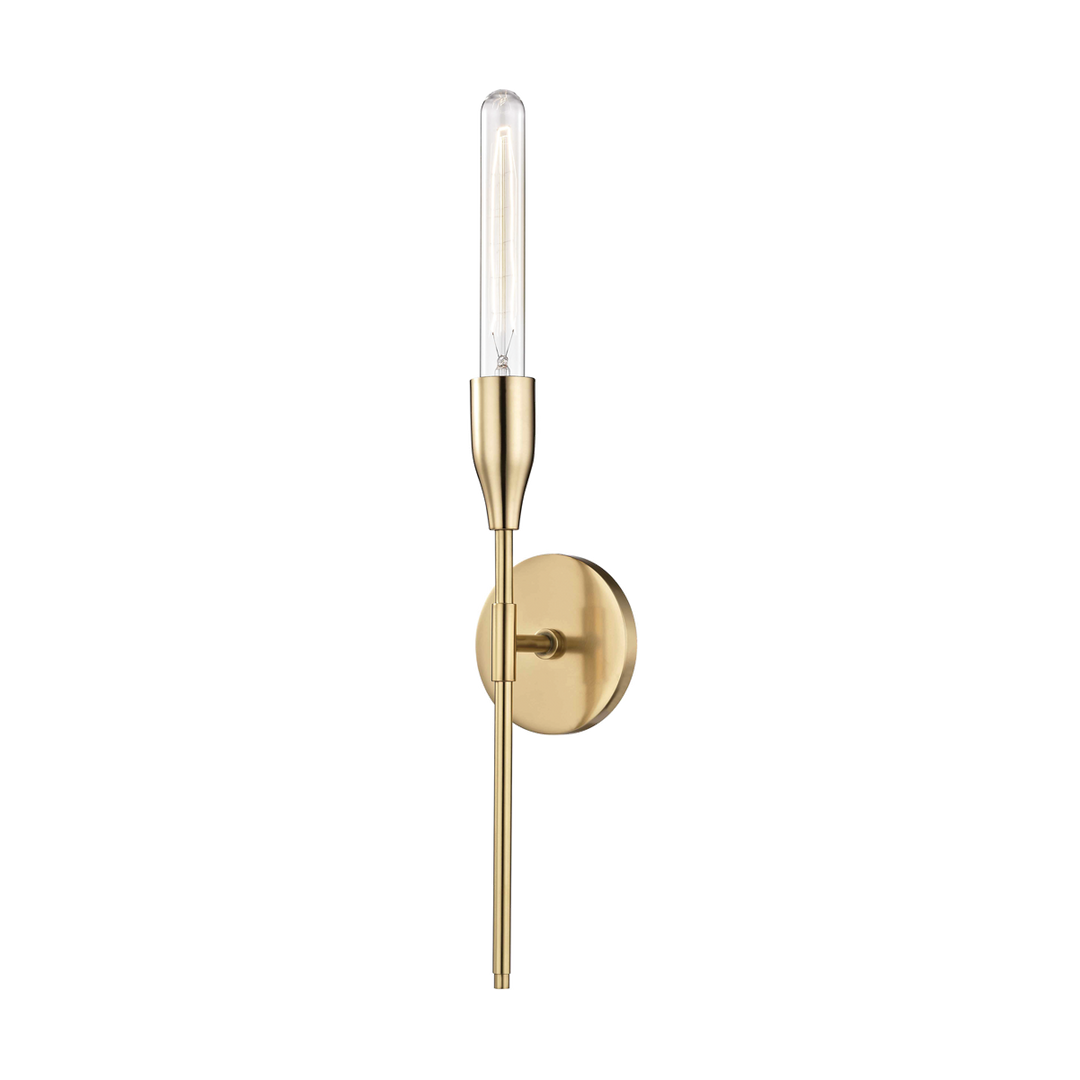 Mitzi Tara Wall Sconce Wall Sconces Mitzi Aged Brass 4.75x4.75x23.5 