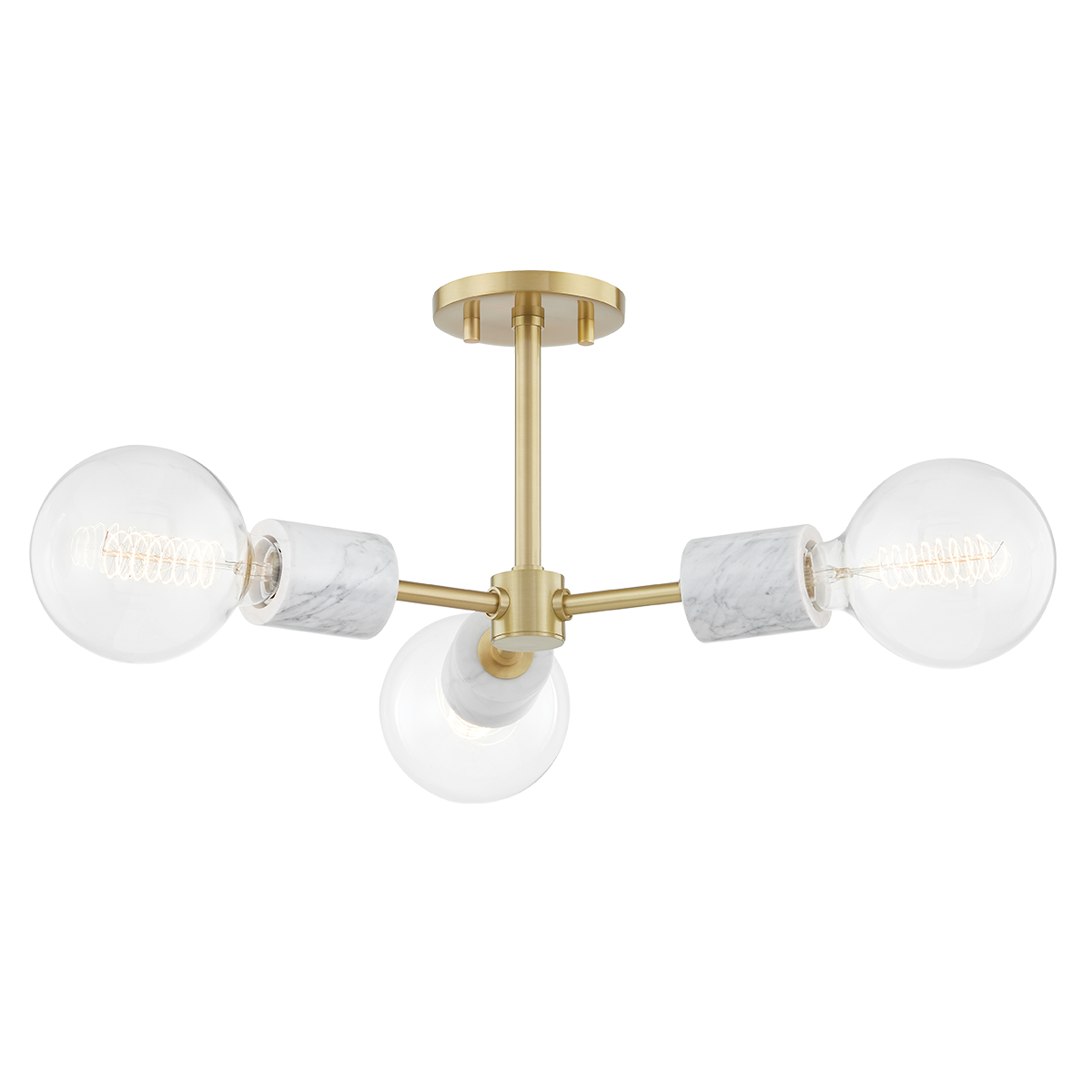 Mitzi Asime Semi Flush Semi Flush Mitzi Aged Brass  