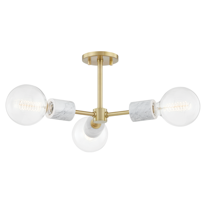 Mitzi Asime Semi Flush Ceiling Semi Flush Mounts Mitzi Aged Brass  