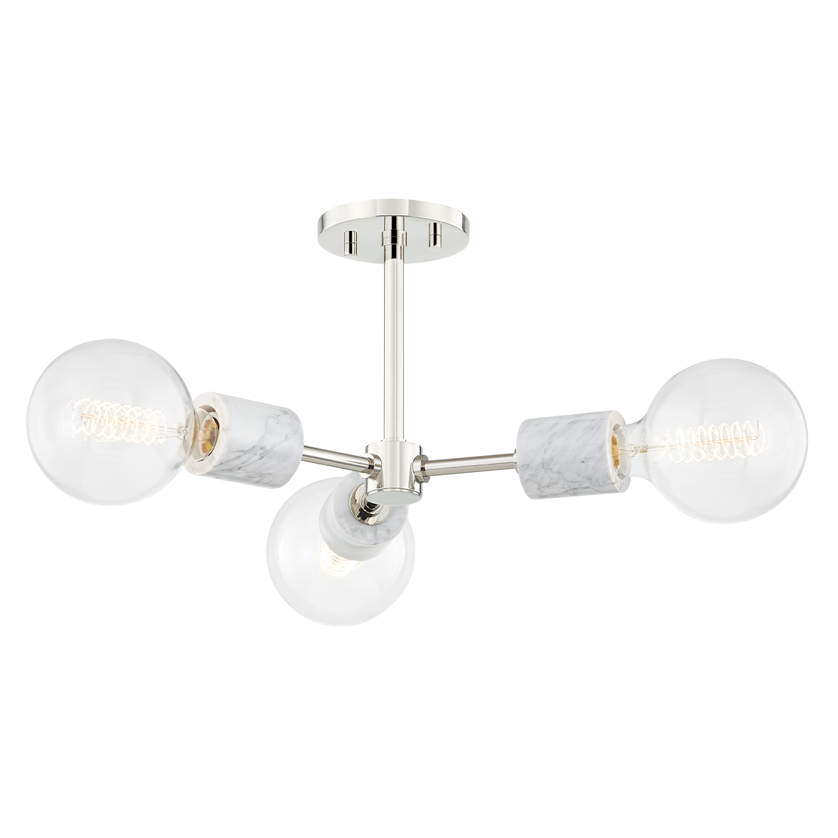 Mitzi Asime Semi Flush Semi Flush Mitzi Polished Nickel  