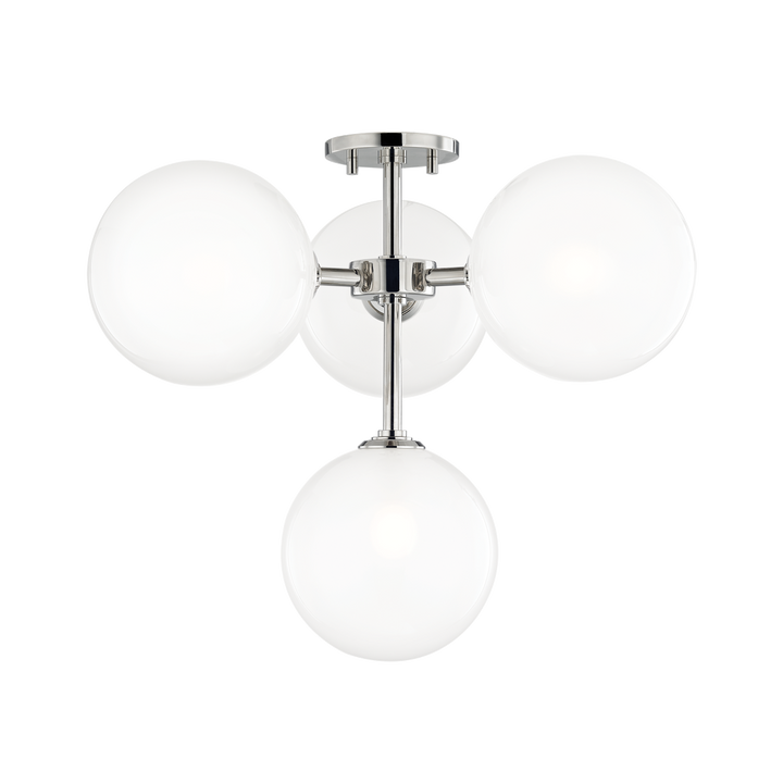 Mitzi Ashleigh Semi Flush Ceiling Semi Flush Mounts Mitzi Polished Nickel  