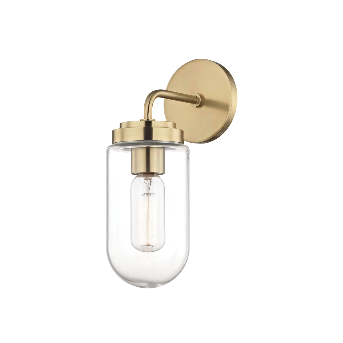 Mitzi Clara Wall Sconce Wall Sconce Mitzi Aged Brass  