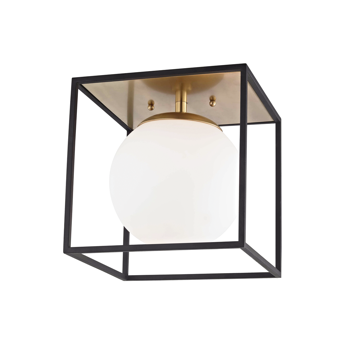 Mitzi Aira Flush Mount Flush Mount Mitzi Aged Brass/black 14x14x14 