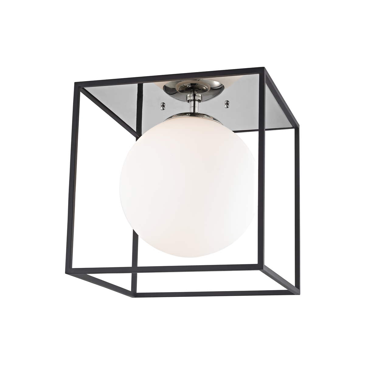 Mitzi Aira Flush Mount Flush Mount Mitzi Polished Nickel/black 14x14x14 