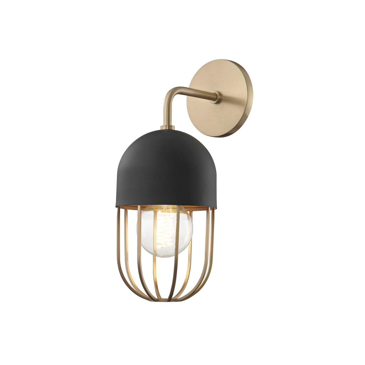 Mitzi Haley Wall Sconce Wall Sconce Mitzi Aged Brass/black  