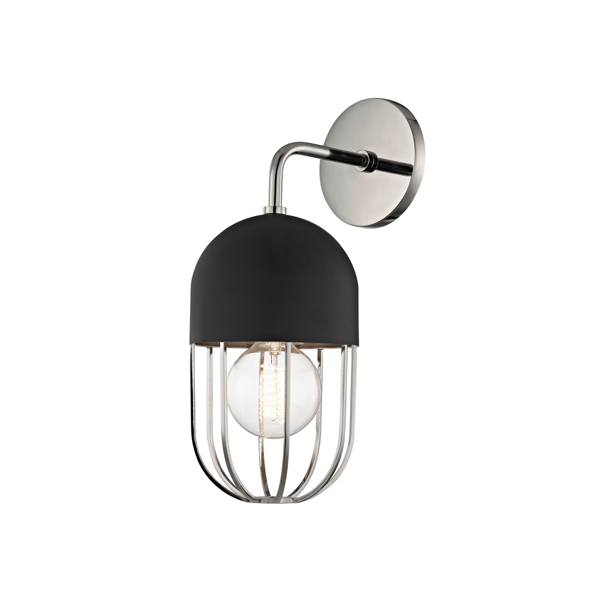 Mitzi Haley Wall Sconce Wall Sconce Mitzi Polished Nickel/black  