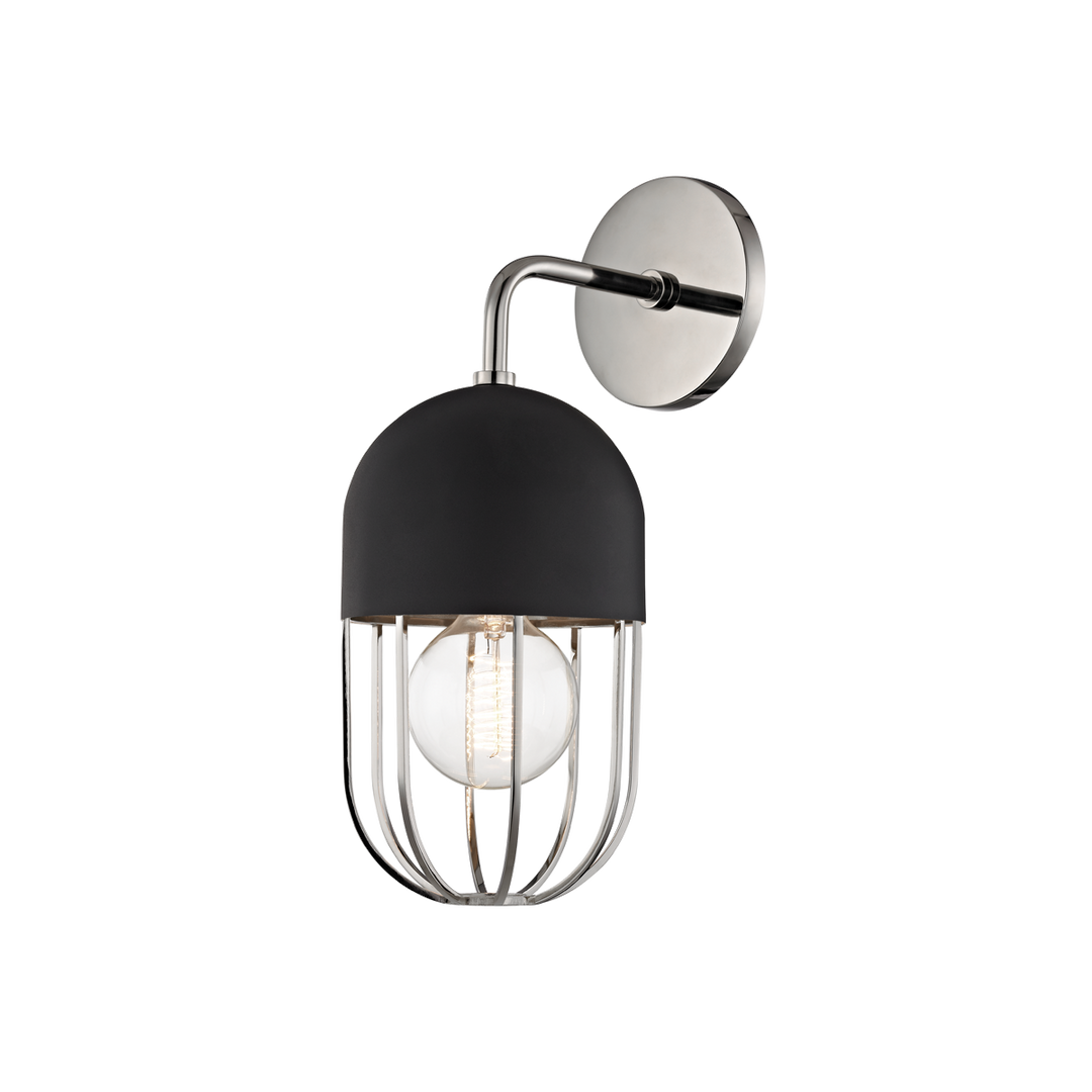 Mitzi Haley Wall Sconce Wall Sconces Mitzi Polished Nickel/black  