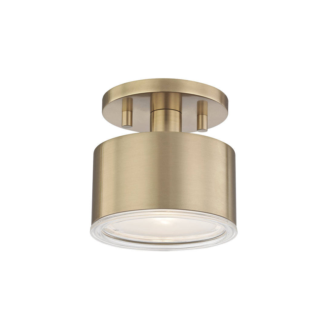 Mitzi Nora Semi Flush Ceiling Semi Flush Mounts Mitzi Aged Brass  