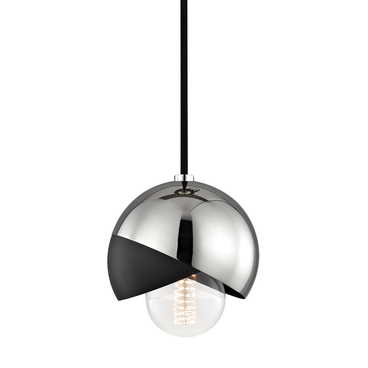 Mitzi Emma Pendant Pendant Mitzi Polished Nickel/black  