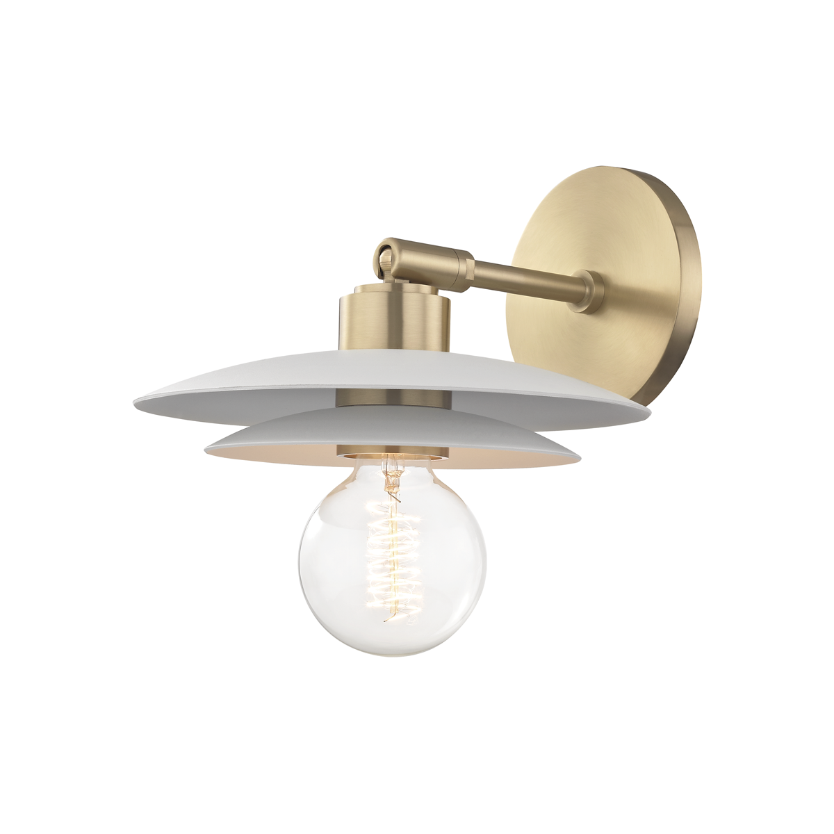 Mitzi Milla Wall Sconce Wall Sconce Mitzi Aged Brass/soft Off White  