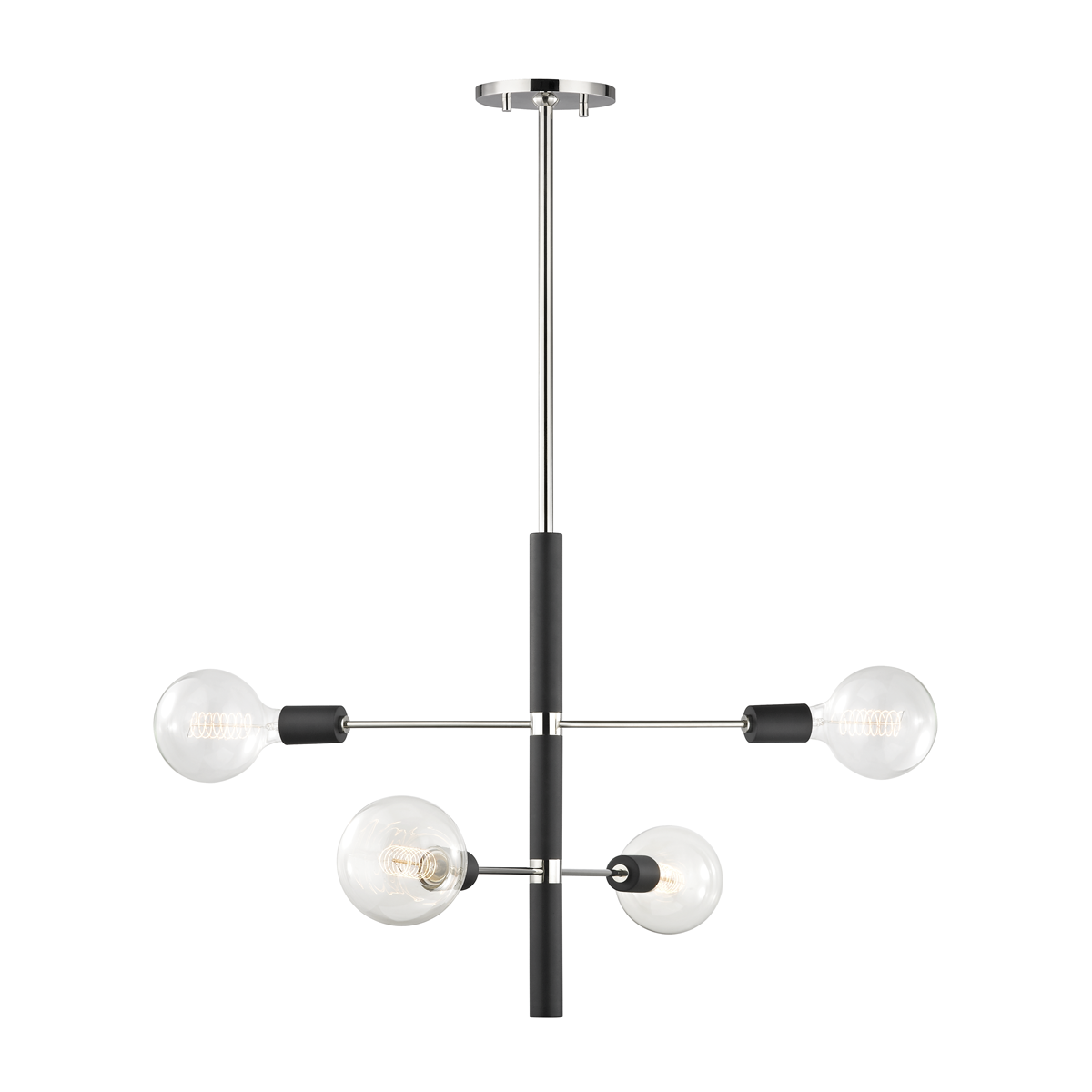 Mitzi Astrid Chandelier Chandelier Mitzi Polished Nickel/black 24x24x20 