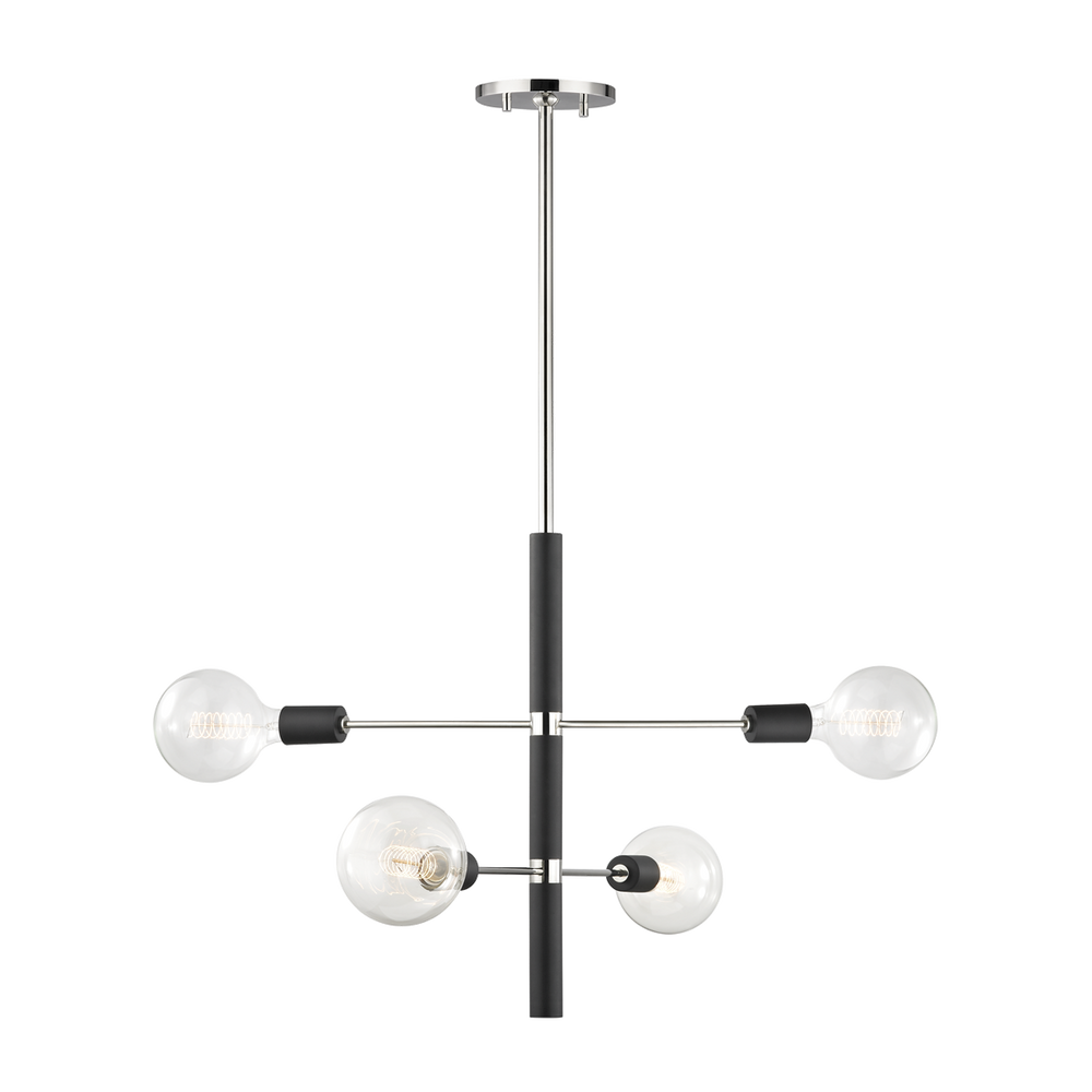 Mitzi Astrid Chandelier Chandeliers Mitzi Polished Nickel/black 24x24x20 