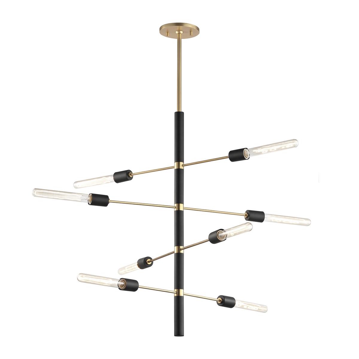 Mitzi Astrid Chandelier Chandelier Mitzi Aged Brass/black 28x28x32.25 