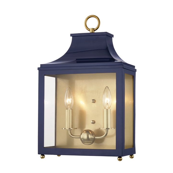 Mitzi Leigh Wall Sconce Wall Sconces Mitzi Aged Brass/navy  