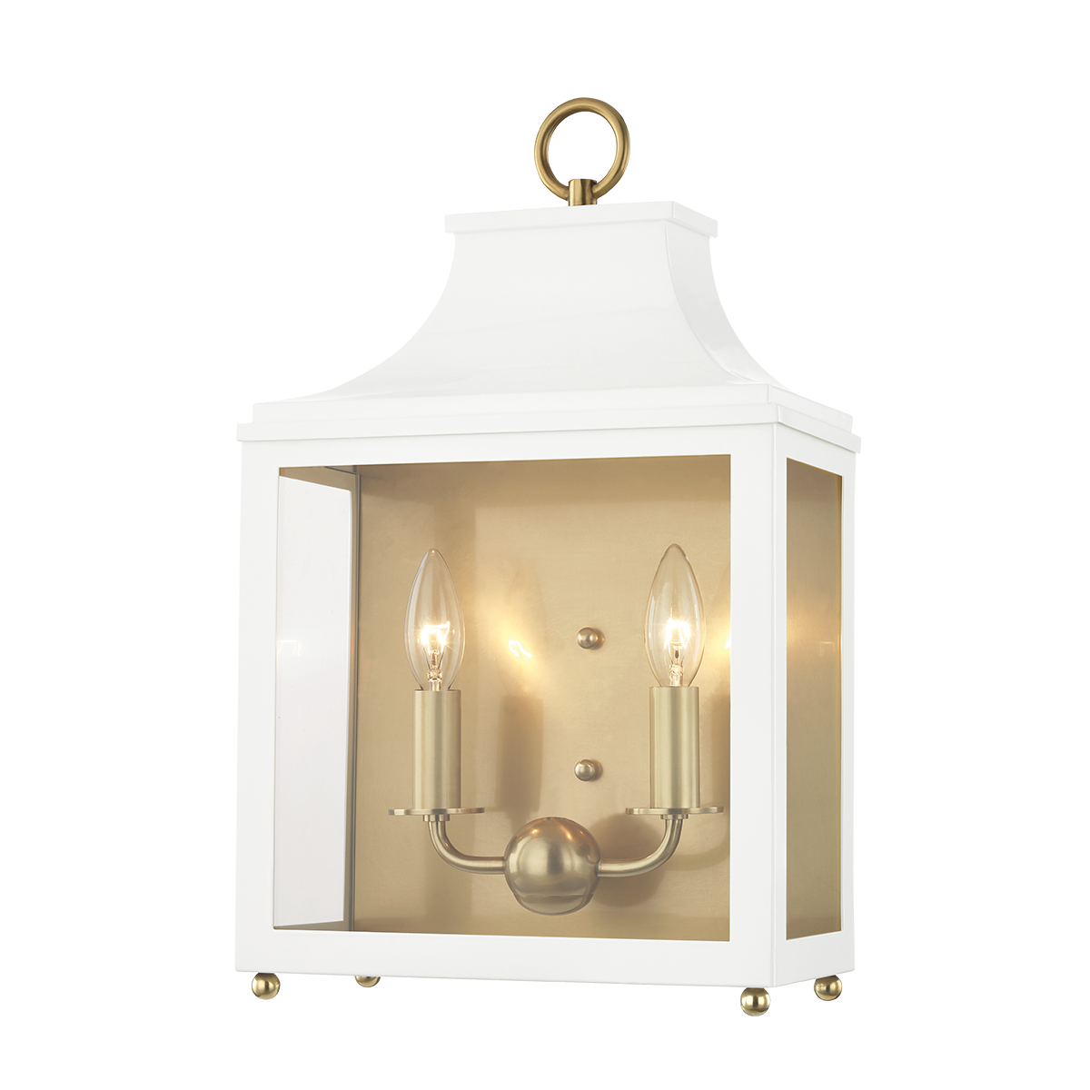 Mitzi Leigh Wall Sconce Wall Sconce Mitzi Aged Brass/soft Off White  