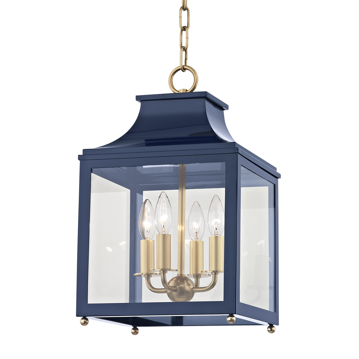 Mitzi Leigh Lantern Lantern Mitzi Aged Brass/navy  