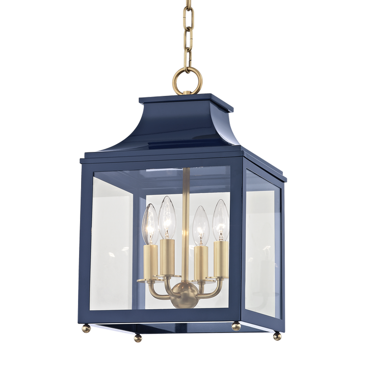 Mitzi Leigh Lantern Pendants Mitzi Aged Brass/navy  