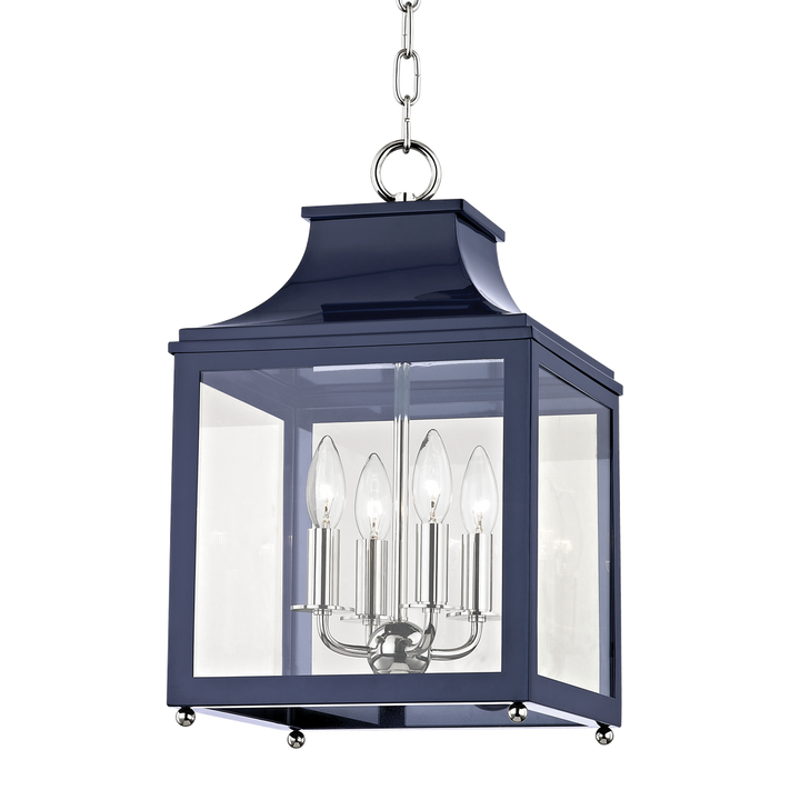 Mitzi Leigh Lantern Pendants Mitzi Polished Nickel/navy  