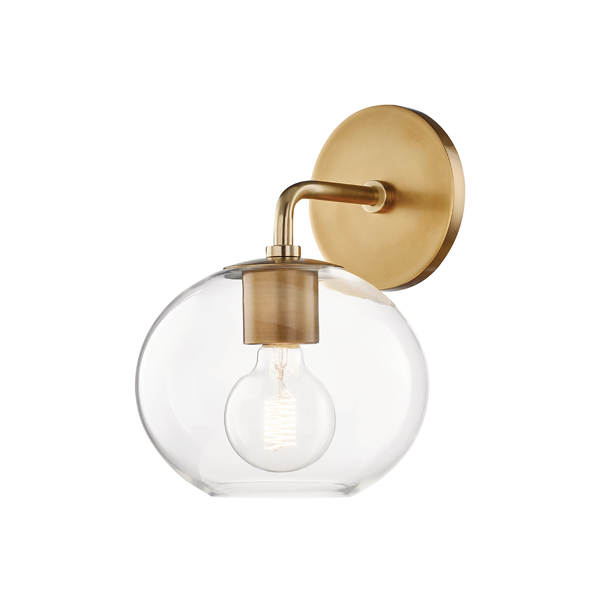 Mitzi Margot Wall Sconce Wall Sconce Mitzi Aged Brass 5x8.25x11.75 