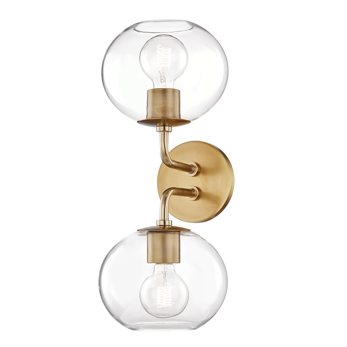 Mitzi Margot Wall Sconce Wall Sconce Mitzi Aged Brass 5x8.25x19.25 