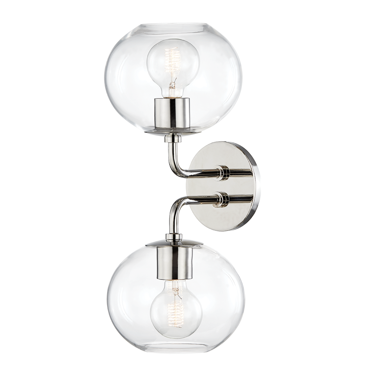 Mitzi Margot Wall Sconce Wall Sconce Mitzi Polished Nickel 7.25x8.25x19.25 