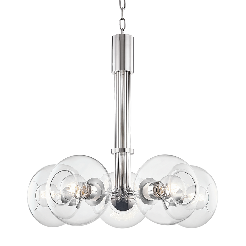 Mitzi Margot Chandelier Chandeliers Mitzi Polished Nickel  