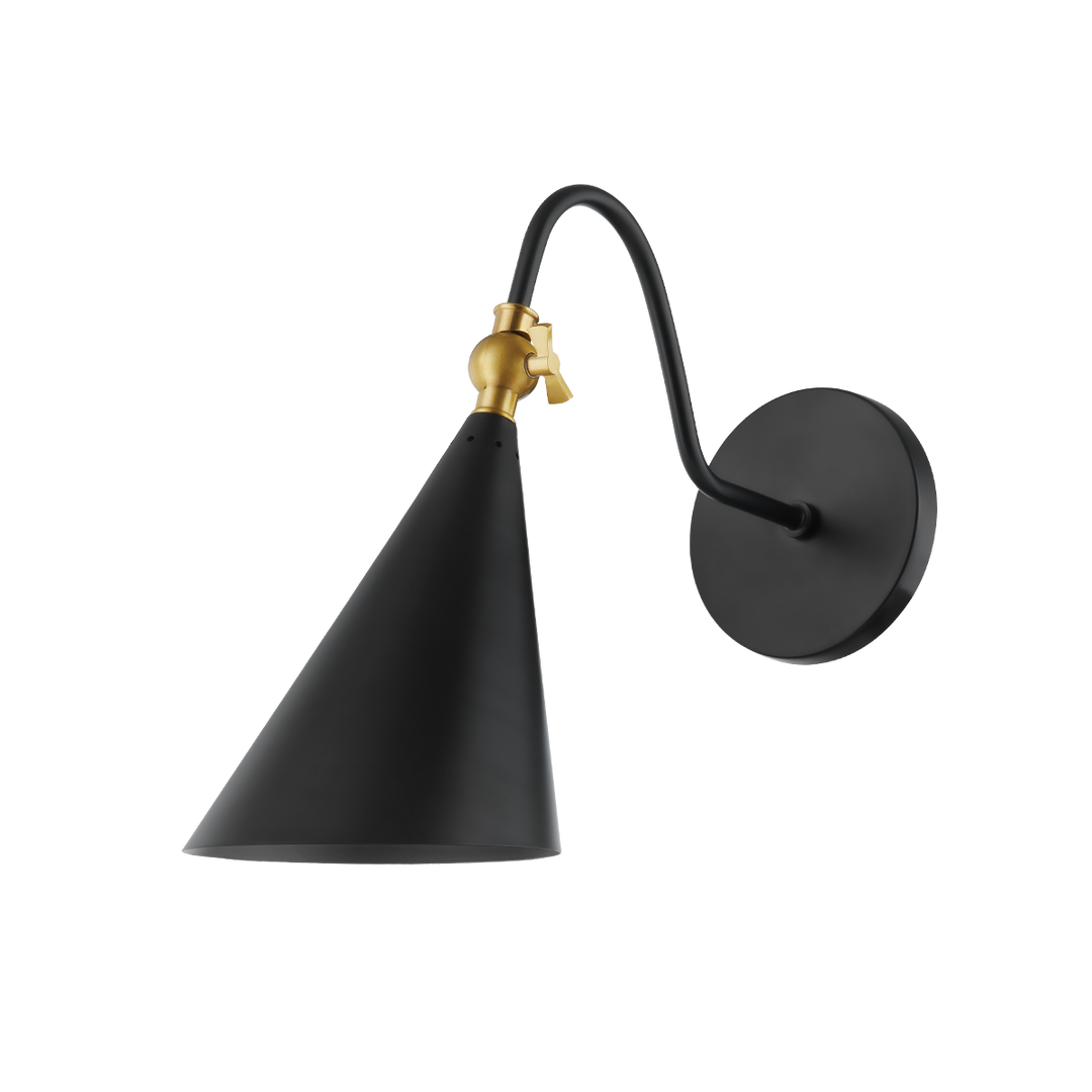 Mitzi Lupe Wall Sconce Wall Sconces Mitzi Aged Brass/soft Black  