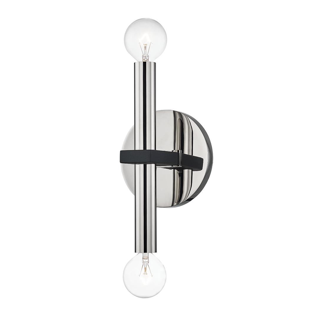 Mitzi Colette Wall Sconce Wall Sconces Mitzi Polished Nickel/black  